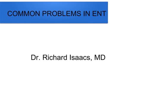 Richard Isaacs Md Ppt