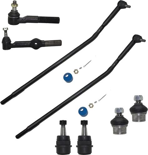 Pc Front Upper Lower Ball Joints Inner Outer Tie Rods Suspension Kit