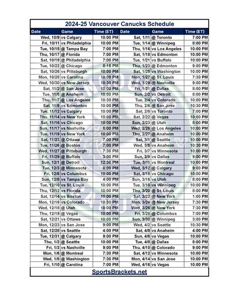 Canucks Playoff Schedule 2024 Pdf Doti Michell