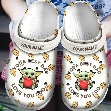 Custom Baby Yoda Best Dad Christmas Crocs Classic Clogs Shoes