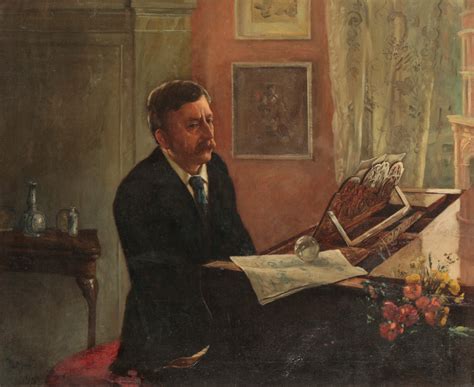 Joseph Bail A Portrait Of A Gentlemen Seated Composing At A Piano