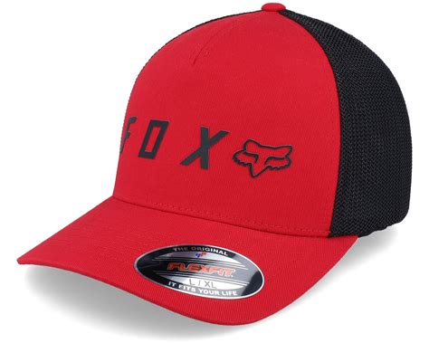 Absolute Hat Flame Red Black Mesh Flexfit Fox Cap Hatstoreworld