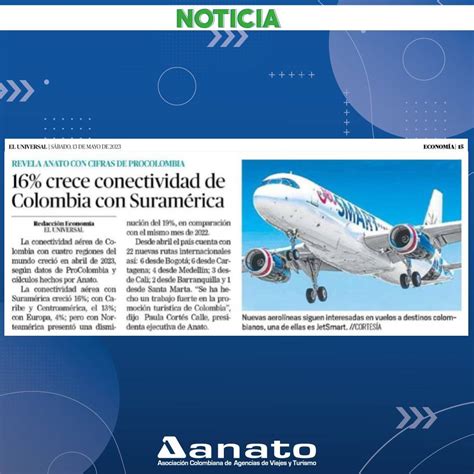 ANATO Nacional on Twitter La conectividad aérea de Colombia con