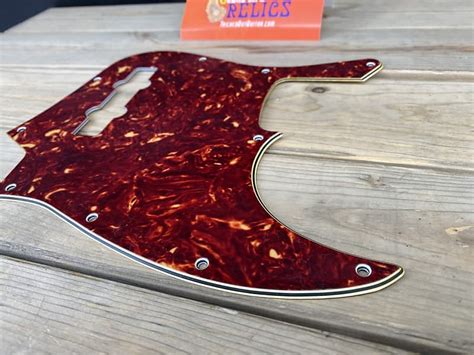 Real Life Relics Aged Jazz J Bass Pickguard Red Tortoise Reverb