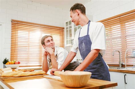 Art Gay Couple Cooking Stock Photos Free Royalty Free Stock Photos From Dreamstime