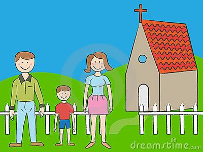 family in the church clipart black and white - Clip Art Library