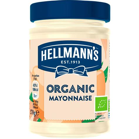 Organic Hellmann's Mayonnaise 270g - Pure, Creamy, and Delicious