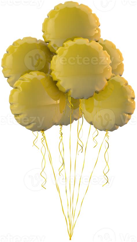 Yellow Balloons A Floating Decoration For Birthday Celebration 21523473 Png