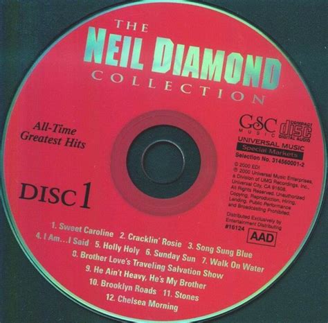 The Neil Diamond Collection 36 All Time Greatest Hits By Neil Diamond 2000 Cd X 3 Universal