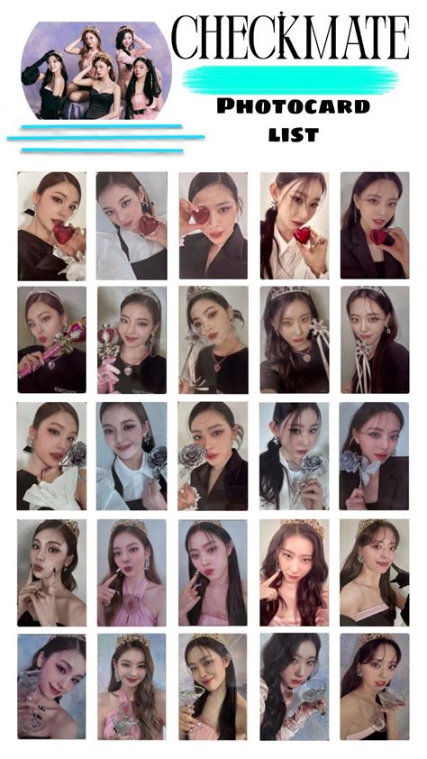 Itzy Checkmate Photocard Template