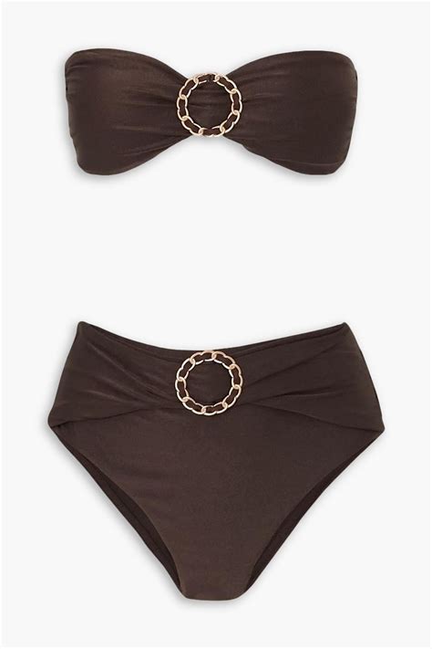 ZIMMERMANN Chintz Embellished Bandeau Bikini THE OUTNET