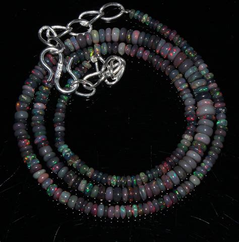 Crts Strands To Mm Beads Necklace Ethiopian Welo Opal