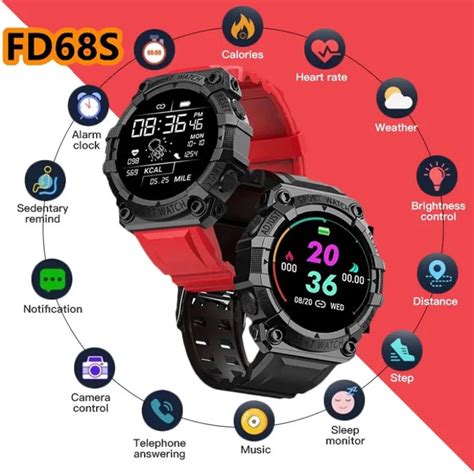 Reloj Inteligente FD68S Para Hombre Y Ni O Pulsera Deportiva Con