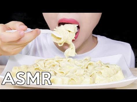 ASMR CREAMY Shrimp ALFREDO PASTA No Talking Eating Sounds 쉬림프 알프레도