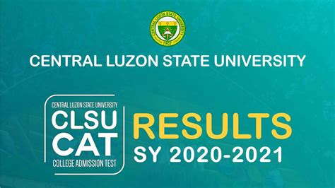 Clsu College Admission Test Official Results For Sy 2020 2021 Central