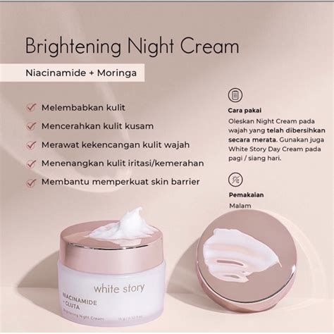 Jual AURORABEAUTY White Story Brightening Night Cream 15gr Shopee