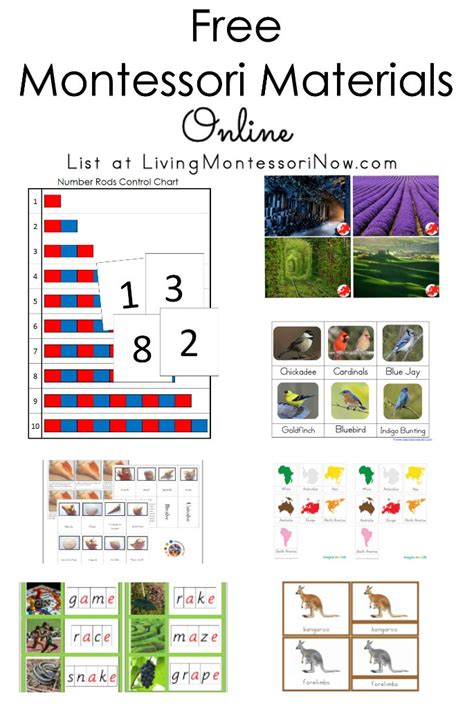 Montessori Materials Free Printable - Sixteenth Streets