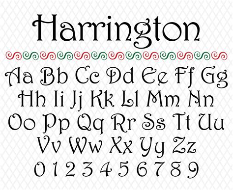 Harrington Font Harrington Alphabet Letters Christmas Font Etsy Australia