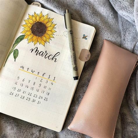 43 Super Sunny Sunflower Bullet Journal Layout Ideas My Inner Creative