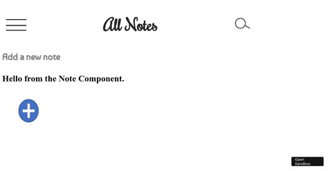 Notesapp Codesandbox