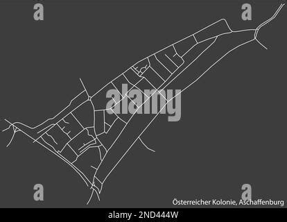 Street roads map of the ÖSTERREICHER KOLONIE BOROUGH, ASCHAFFENBURG Stock Vector Image & Art - Alamy