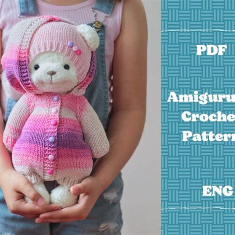 Crochet Teddy Bear Clothes Pattern Amigurumi Pattern Bear Etsy