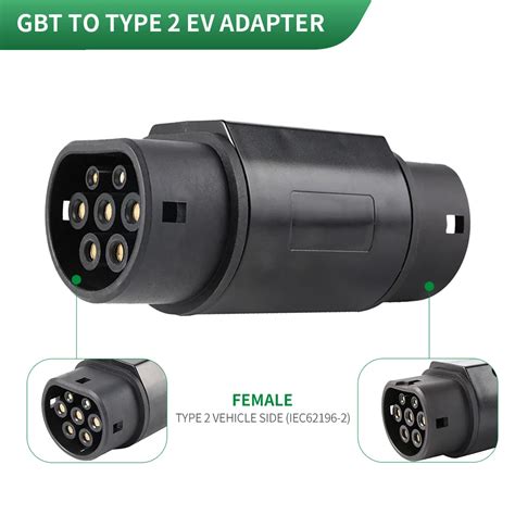 32a Ev Charging Adapter Type 2 To Gbt Adapter Type 2 Male To Gbt Evse