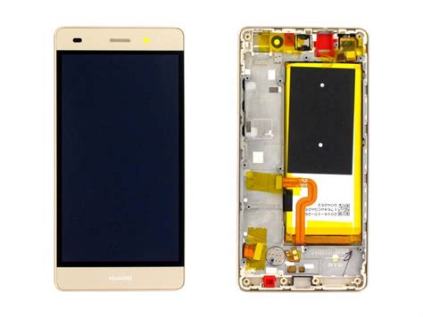 Huawei P8 Lite (ALE-L21) LCD Display (Incl. frame, battery) - Gold - 02350KGP;02350KQH ...