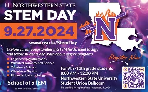 High Schoolers Invited To Stem Day Sept 27 Northwestern State University