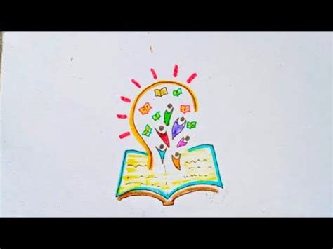 National Reading Day Drawing Vayana Dinam Poster How To Draw Reading