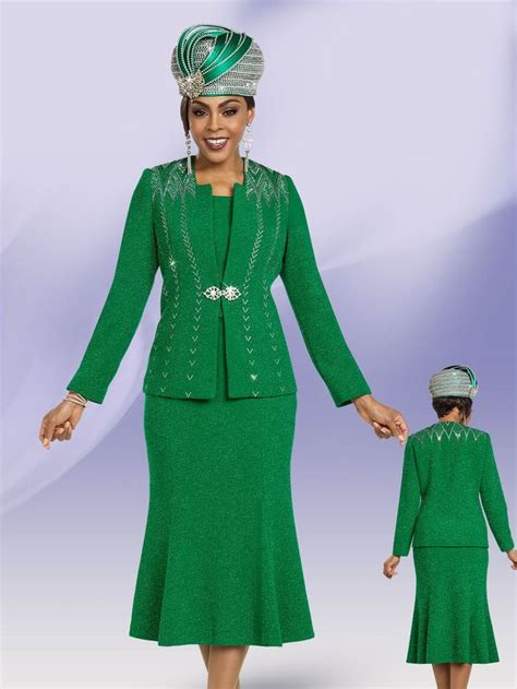 Ben Marc 48154 Is A Two Piece Knit Ladies Church Suit Features A 25