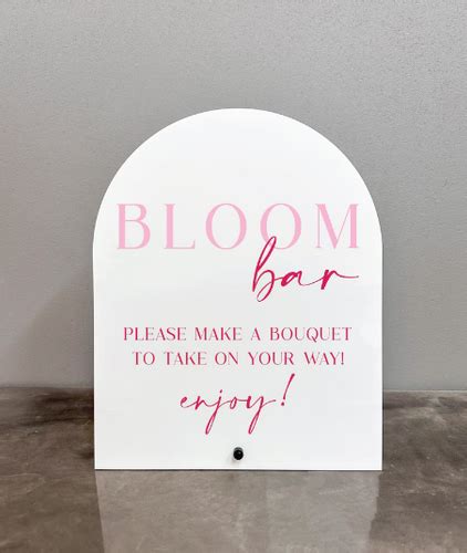 Arched Bloom Bar Signage Sage Hill Rentals