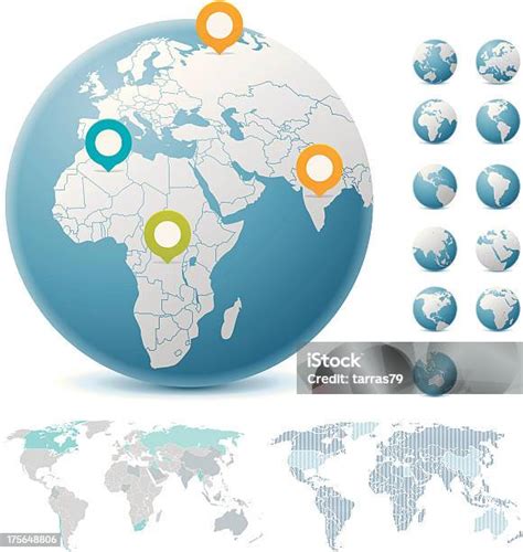 Vetores De Mapas Globos E Mais Imagens De Globo Terrestre Globo Terrestre Planeta País