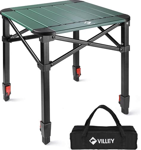 Villey Folding Camping Square Table With Carry Bag