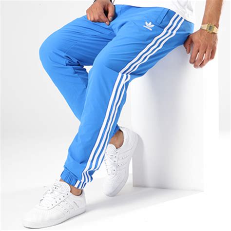 Adidas Originals Pantalon Jogging Bandes Brod Es Warm Up Dh Bleu