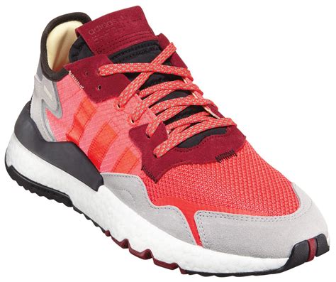 Adidas Lace Originals Nite Jogger Shoes In Redgrey Red For Men Lyst