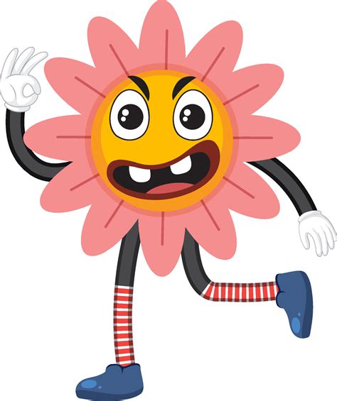 Flower with facial expression 8618530 Vector Art at Vecteezy