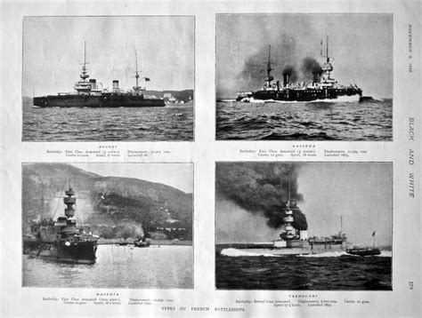 Types of French Battleships. 1898.