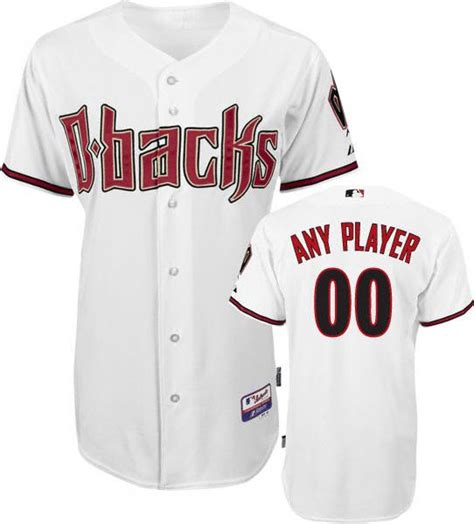 Arizona Diamondbacks Authentic Home White Baseball Jersey by Majestic ...