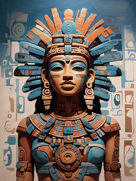 Aztec Goddess Art Print By Vitalka Fy