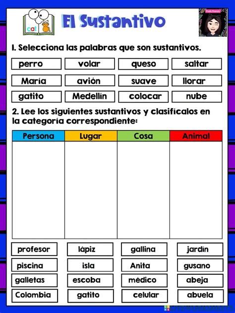 Actividad Interactiva De Los Sustantivos Para Segundo De Primaria Puedes Hacer  Spanish