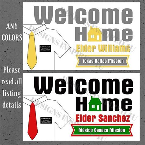 Lds Missionary Welcome Home Poster Banner Digital File This Fun