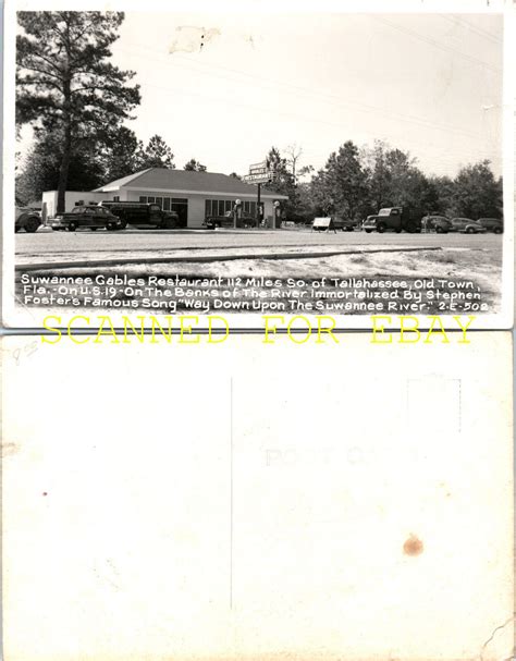 1940s Suwannee River Gables Restaurant Sotallahassee Florida Vintage