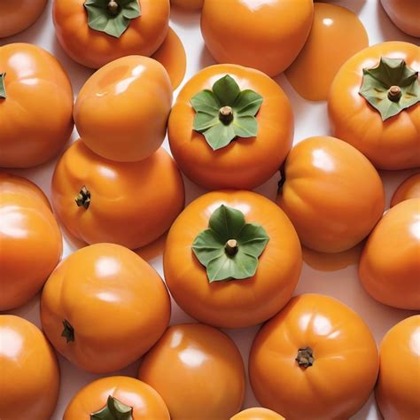 Premium Photo Photo Of A Fresh Persimmon Isolated On Paper Background