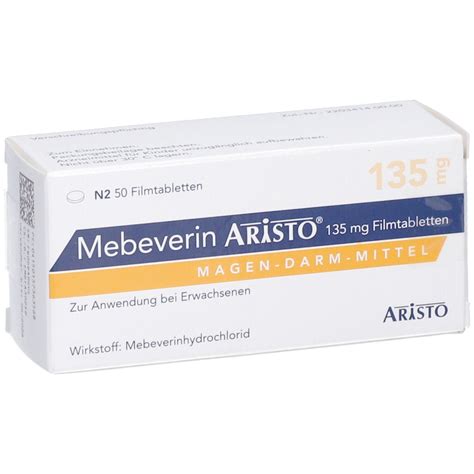 MEBEVERIN Aristo 135 mg Filmtabletten 50 St mit dem E-Rezept kaufen ...