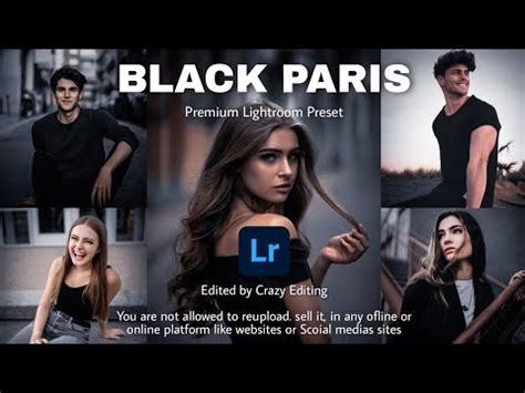 Black Paris Preset Blvck Paris Presets Black Tone Preset Blvck