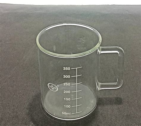 Isko Borosilicate Glass Graduated Measuring Beaker With Handle Set Of