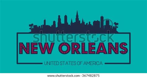 New Orleans Skyline Silhouette Poster Vector Stock Vector (Royalty Free ...