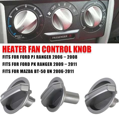 3x Heater Fan Control Knobs Kit For Ford Ranger Pj Pk Mazda Bt 50 Un 2006 2011 Ebay