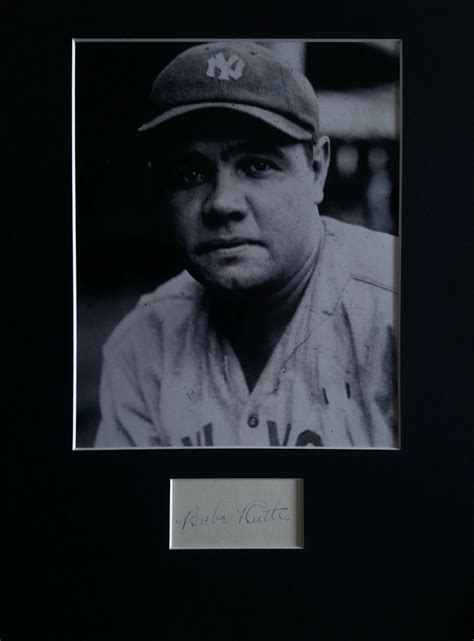 BABE RUTH AUTOGRAPH Photo Display Baseball Etsy